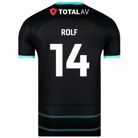 Kandiny Herren Annie Rolf #14 Schwarz Auswärtstrikot Trikot 2024/25 T-Shirt