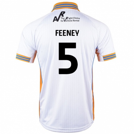 Kandiny Herren Morgan Feeney #5 Weiß Auswärtstrikot Trikot 2024/25 T-Shirt