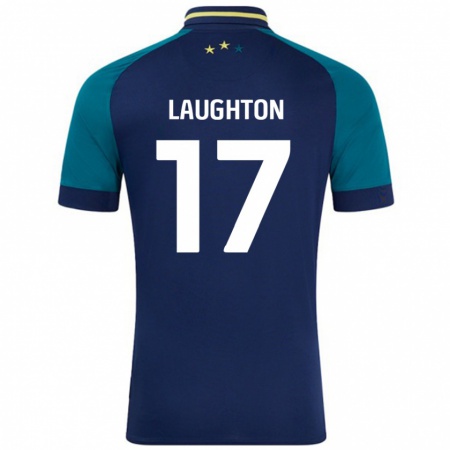 Kandiny Herren Zoe Laughton #17 Marine Dunkelgrün Auswärtstrikot Trikot 2024/25 T-Shirt