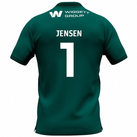 Kandiny Herren Lukas Jensen #1 Grün Auswärtstrikot Trikot 2024/25 T-Shirt