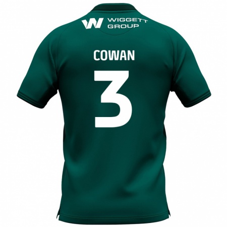 Kandiny Herren Leanne Cowan #3 Grün Auswärtstrikot Trikot 2024/25 T-Shirt