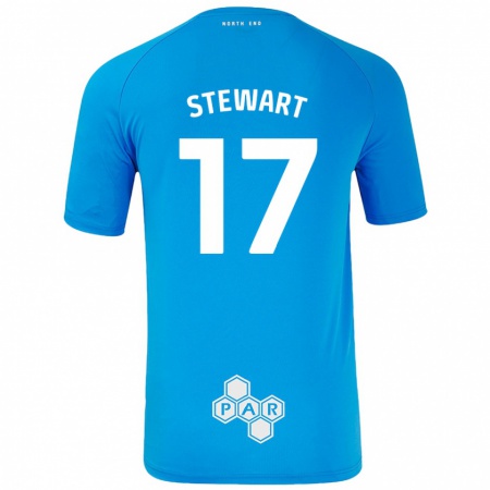 Kandiny Herren Layton Stewart #17 Himmelblau Auswärtstrikot Trikot 2024/25 T-Shirt