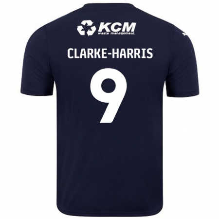 Kandiny Herren Jonson Clarke-Harris #9 Marineblau Auswärtstrikot Trikot 2024/25 T-Shirt