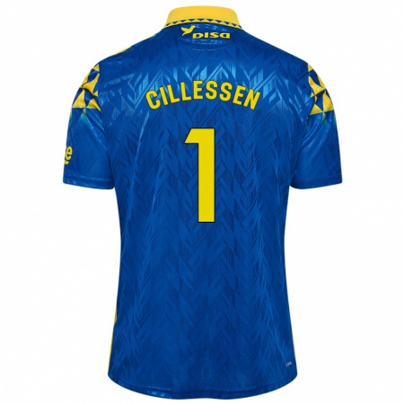 Kandiny Herren Jasper Cillessen #1 Blau Gelb Auswärtstrikot Trikot 2024/25 T-Shirt