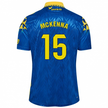 Kandiny Herren Scott Mckenna #15 Blau Gelb Auswärtstrikot Trikot 2024/25 T-Shirt