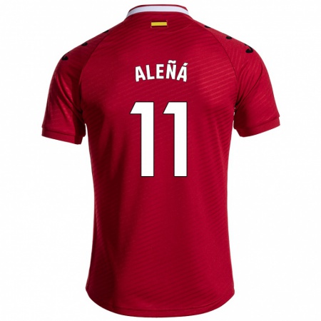 Kandiny Herren Carles Aleñá #11 Dunkelrot Auswärtstrikot Trikot 2024/25 T-Shirt