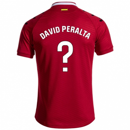 Kandiny Herren Juan David Peralta #0 Dunkelrot Auswärtstrikot Trikot 2024/25 T-Shirt