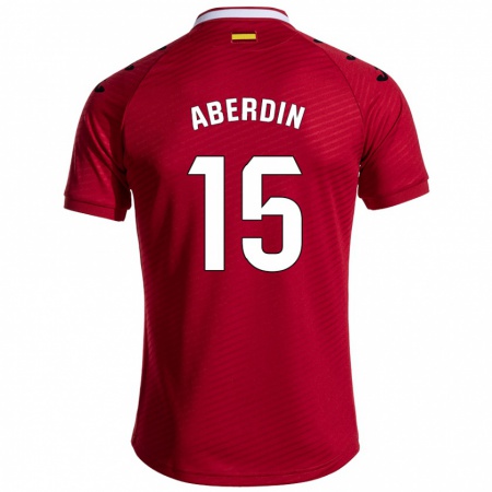 Kandiny Herren Nabil Aberdin #15 Dunkelrot Auswärtstrikot Trikot 2024/25 T-Shirt