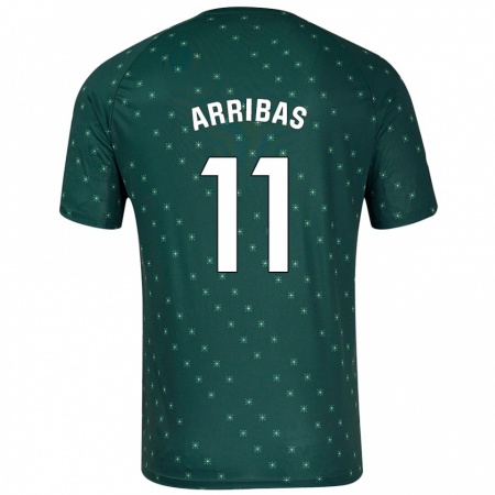 Kandiny Herren Sergio Arribas #11 Dunkelgrün Auswärtstrikot Trikot 2024/25 T-Shirt