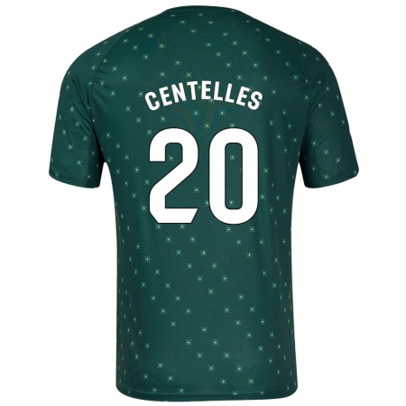 Kandiny Herren Álex Centelles #20 Dunkelgrün Auswärtstrikot Trikot 2024/25 T-Shirt