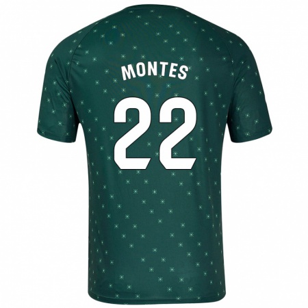 Kandiny Herren César Montes #22 Dunkelgrün Auswärtstrikot Trikot 2024/25 T-Shirt