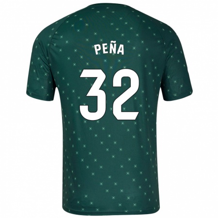 Kandiny Herren Marcos Peña #32 Dunkelgrün Auswärtstrikot Trikot 2024/25 T-Shirt