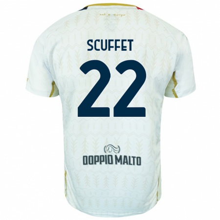 Kandiny Herren Simone Scuffet #22 Weiß Auswärtstrikot Trikot 2024/25 T-Shirt