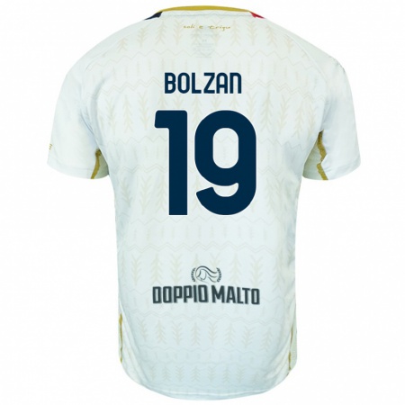 Kandiny Herren Alessandro Bolzan #19 Weiß Auswärtstrikot Trikot 2024/25 T-Shirt