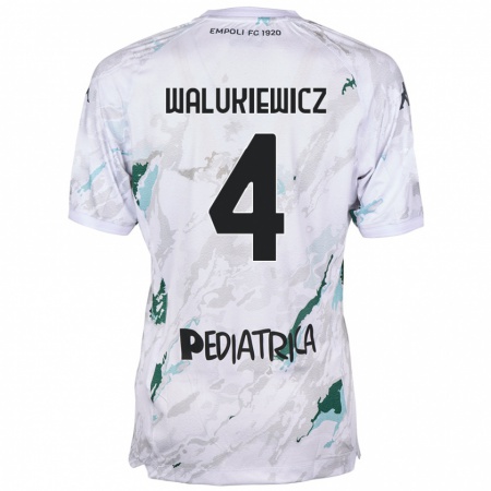 Kandiny Herren Sebastian Walukiewicz #4 Grau Auswärtstrikot Trikot 2024/25 T-Shirt