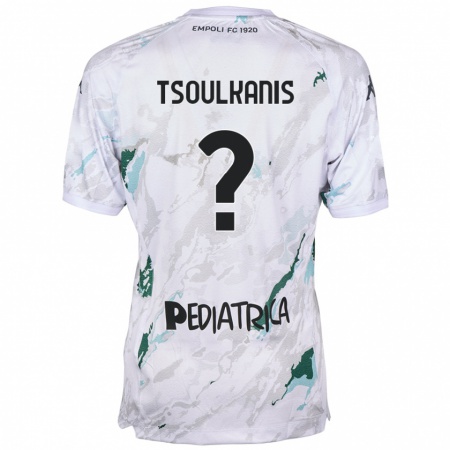 Kandiny Herren Konstantinos Tsoulkanis #0 Grau Auswärtstrikot Trikot 2024/25 T-Shirt