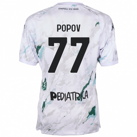 Kandiny Herren Bogdan Popov #77 Grau Auswärtstrikot Trikot 2024/25 T-Shirt