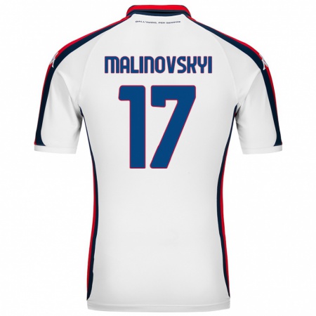 Kandiny Herren Ruslan Malinovskyi #17 Weiß Auswärtstrikot Trikot 2024/25 T-Shirt