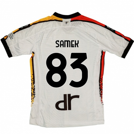 Kandiny Herren Daniel Samek #83 Weiß Schwarz Auswärtstrikot Trikot 2024/25 T-Shirt