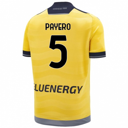 Kandiny Herren Martín Payero #5 Golden Auswärtstrikot Trikot 2024/25 T-Shirt