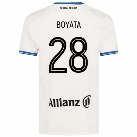 Kandiny Herren Dedryck Boyata #28 Weiß Auswärtstrikot Trikot 2024/25 T-Shirt