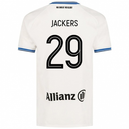 Kandiny Herren Nordin Jackers #29 Weiß Auswärtstrikot Trikot 2024/25 T-Shirt