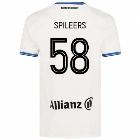 Kandiny Herren Jorne Spileers #58 Weiß Auswärtstrikot Trikot 2024/25 T-Shirt