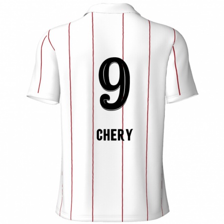 Kandiny Herren Tjaronn Chery #9 Weiß Schwarz Auswärtstrikot Trikot 2024/25 T-Shirt