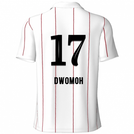 Kandiny Herren Pierre Dwomoh #17 Weiß Schwarz Auswärtstrikot Trikot 2024/25 T-Shirt