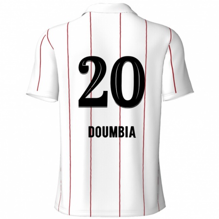 Kandiny Herren Mahamadou Doumbia #20 Weiß Schwarz Auswärtstrikot Trikot 2024/25 T-Shirt