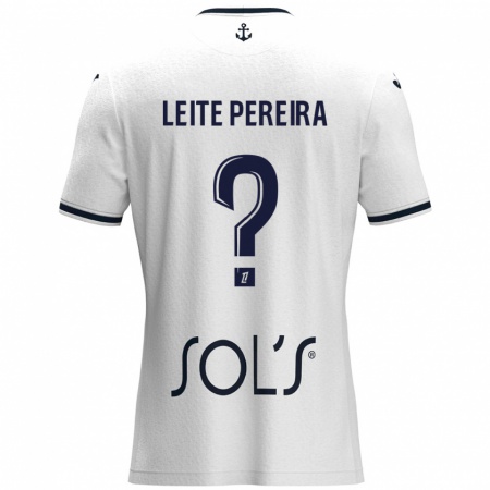 Kandiny Herren Matéo Leite Pereira #0 Weiß Dunkelblau Auswärtstrikot Trikot 2024/25 T-Shirt