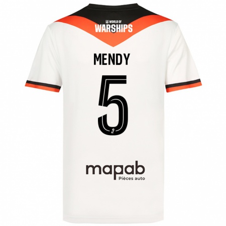 Kandiny Herren Benjamin Mendy #5 Weiß Auswärtstrikot Trikot 2024/25 T-Shirt