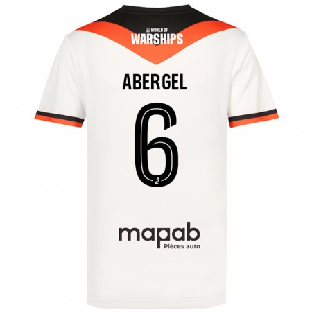 Kandiny Herren Laurent Abergel #6 Weiß Auswärtstrikot Trikot 2024/25 T-Shirt