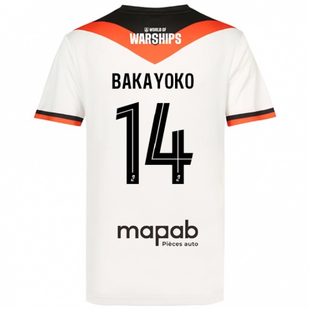 Kandiny Herren Tiemoué Bakayoko #14 Weiß Auswärtstrikot Trikot 2024/25 T-Shirt