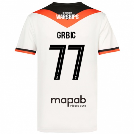 Kandiny Herren Adrian Grbic #77 Weiß Auswärtstrikot Trikot 2024/25 T-Shirt