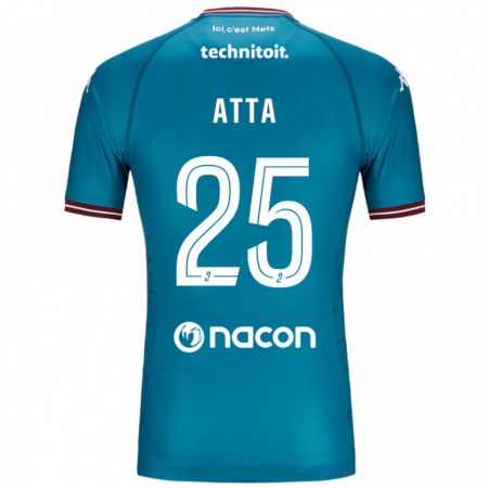 Kandiny Herren Arthur Atta #25 Blau Petrol Auswärtstrikot Trikot 2024/25 T-Shirt