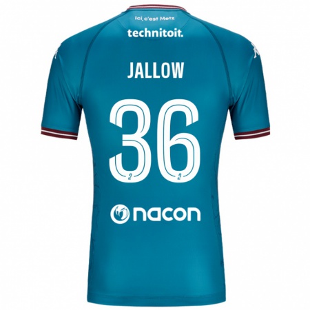 Kandiny Herren Ablie Jallow #36 Blau Petrol Auswärtstrikot Trikot 2024/25 T-Shirt