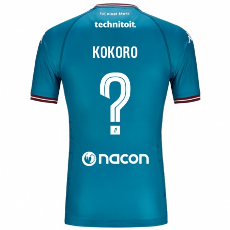 Kandiny Herren Clarence Kokoro #0 Blau Petrol Auswärtstrikot Trikot 2024/25 T-Shirt