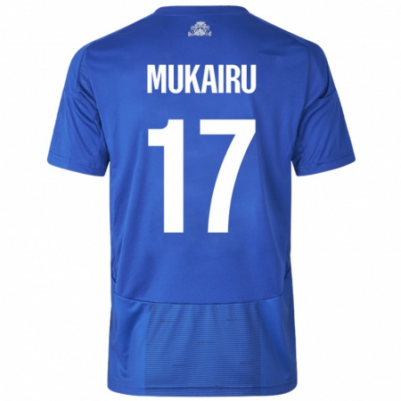 Kandiny Herren Paul Mukairu #17 Weiß Blau Auswärtstrikot Trikot 2024/25 T-Shirt