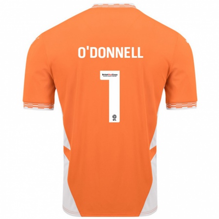 Kandiny Damen Richard O'donnell #1 Orange Weiß Heimtrikot Trikot 2024/25 T-Shirt