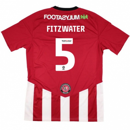 Kandiny Damen Jack Fitzwater #5 Rot Weiß Heimtrikot Trikot 2024/25 T-Shirt