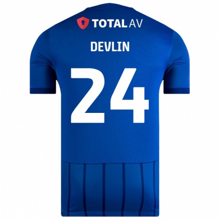 Kandiny Damen Terry Devlin #24 Blau Heimtrikot Trikot 2024/25 T-Shirt