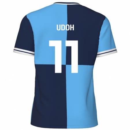 Kandiny Damen Daniel Udoh #11 Himmelblau Dunkelblau Heimtrikot Trikot 2024/25 T-Shirt