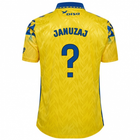 Kandiny Damen Adnan Januzaj #0 Gelb Blau Heimtrikot Trikot 2024/25 T-Shirt