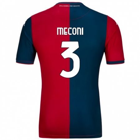 Kandiny Damen Edoardo Meconi #3 Rot Dunkelblau Heimtrikot Trikot 2024/25 T-Shirt