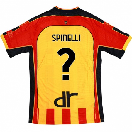 Kandiny Damen Nicolò Spinelli #0 Gelb Rot Heimtrikot Trikot 2024/25 T-Shirt