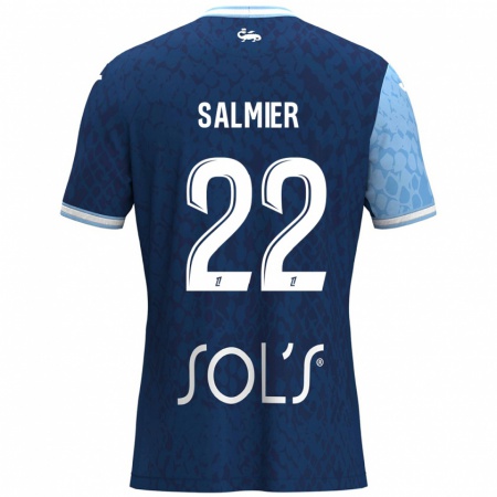 Kandiny Damen Yoann Salmier #22 Himmelblau Dunkelblau Heimtrikot Trikot 2024/25 T-Shirt