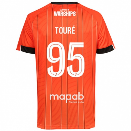 Kandiny Damen Isaak Touré #95 Orange Heimtrikot Trikot 2024/25 T-Shirt