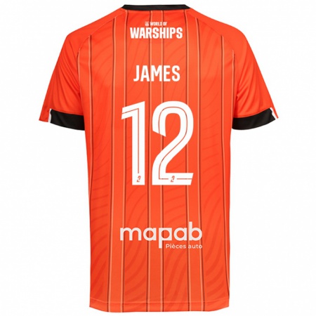 Kandiny Damen Isaac James #12 Orange Heimtrikot Trikot 2024/25 T-Shirt