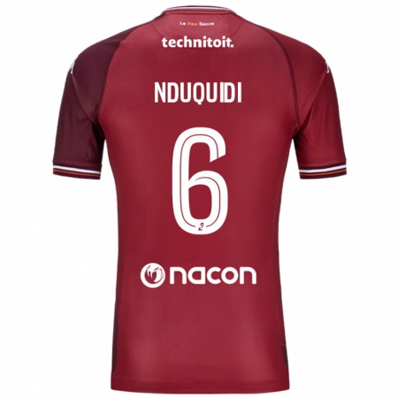 Kandiny Damen Joseph Nduquidi #6 Rot Granata Heimtrikot Trikot 2024/25 T-Shirt